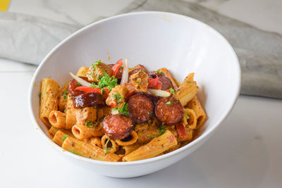 Spicy Chicken Pesto & Chorizo Rigatoni